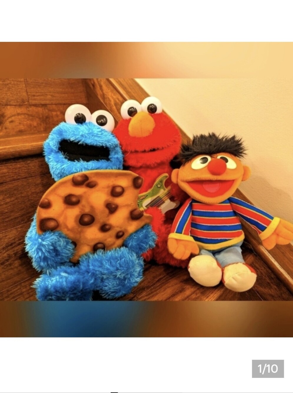 Vintage Sesame Street bundle talking moving Elmo &  Cookie Monster & plush Ernie